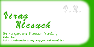 virag mlesuch business card